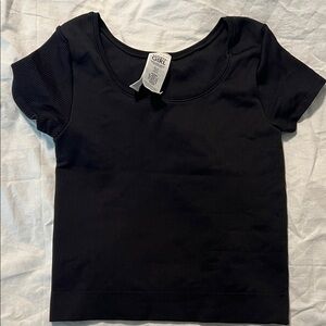 Black Ribbed girls Top